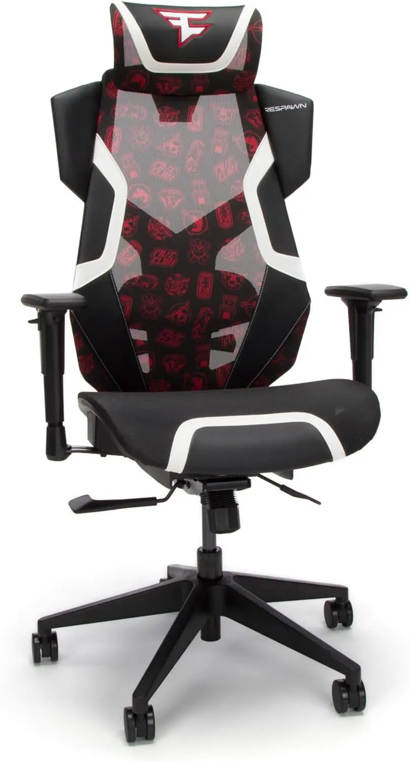 Respawn Flexx Faze Clan Mesh Gaming Chair With Lumbar Support, Ergonomic Gaming Chair With Recline/Tilt Tension Controls,