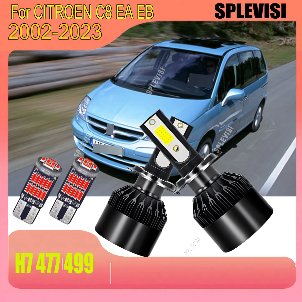 

LED H7 60W 6000LM Headlight Bulbs - Upgrade Your Vehicle Lighting with Direct-Fit For CITROEN C8 EA EB 2002 2003 2004 2005-2023
