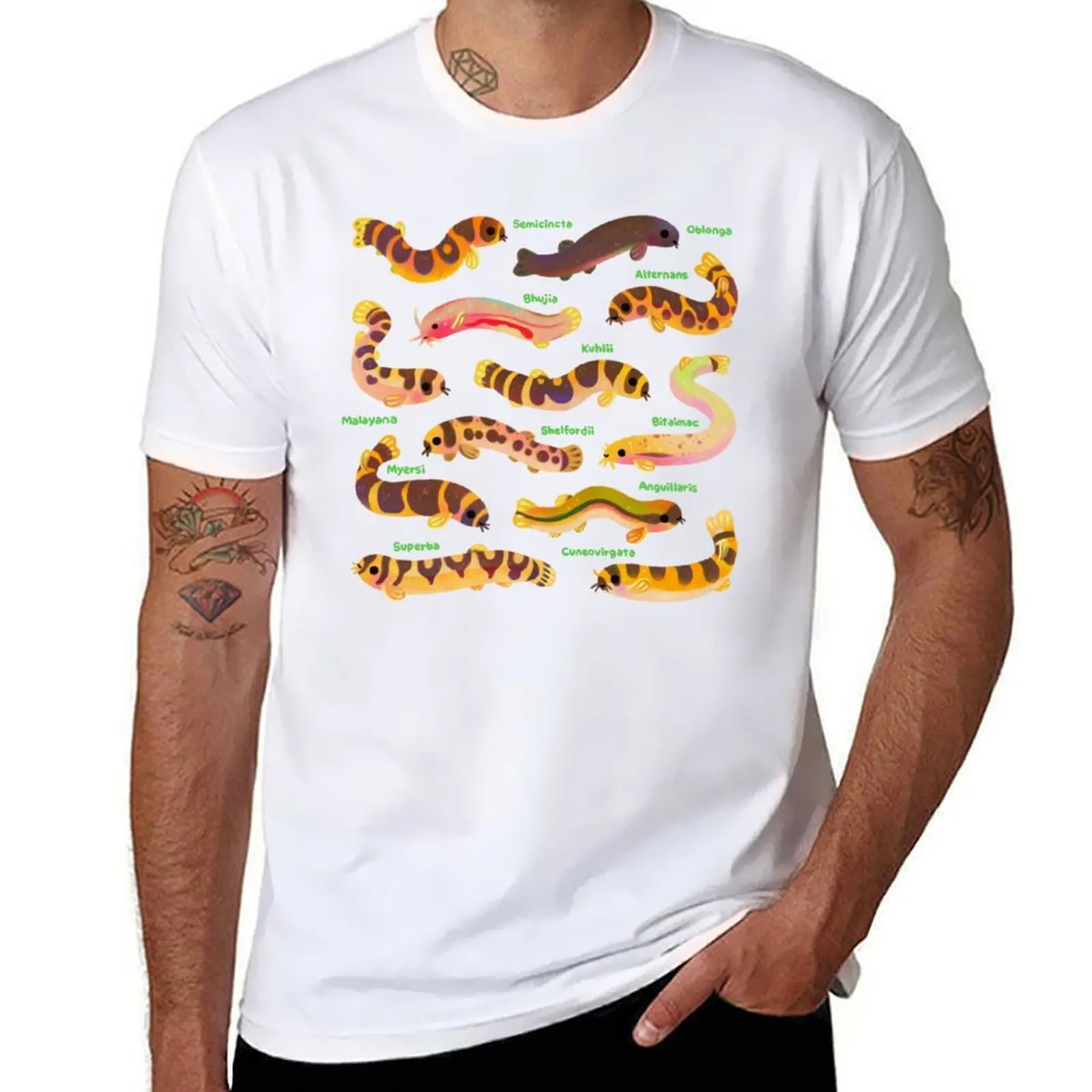 Pangio loaches (Kuhli loach) - other color T-Shirt t shirts for man pack white man t shirts graphic T-Shirt