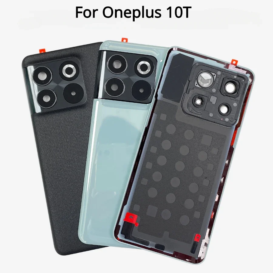 

New For Oneplus 10T CPH2415 Back Battery Cover With Camera Frame Rear Battery Glass Door Housing Case Repair Replace