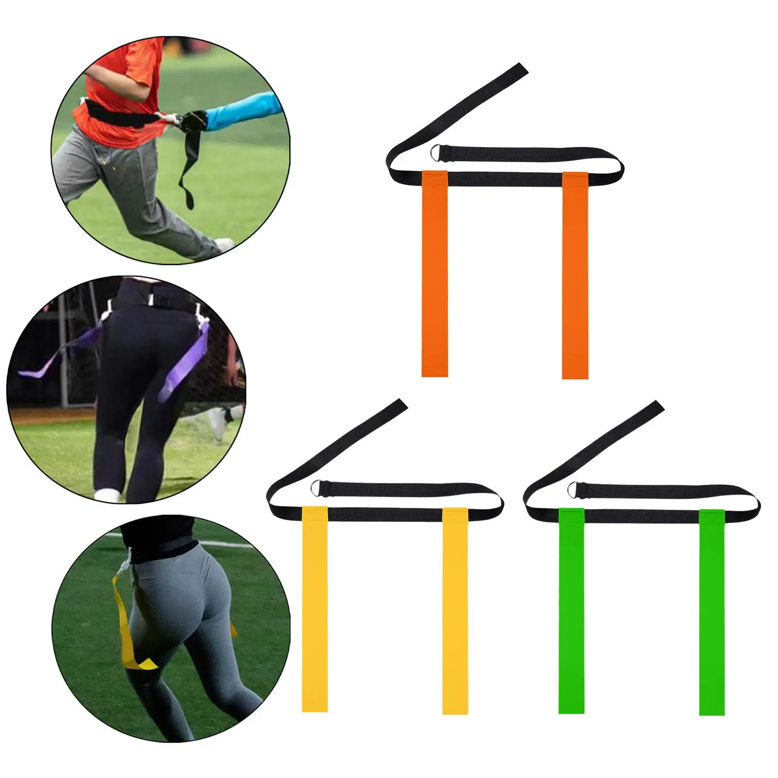 Flag Football Belt Rugby Tag Belt Flag,Versatile Waist Strap Sports Supplies Adjustable for Competition Outdoor Adults Youth