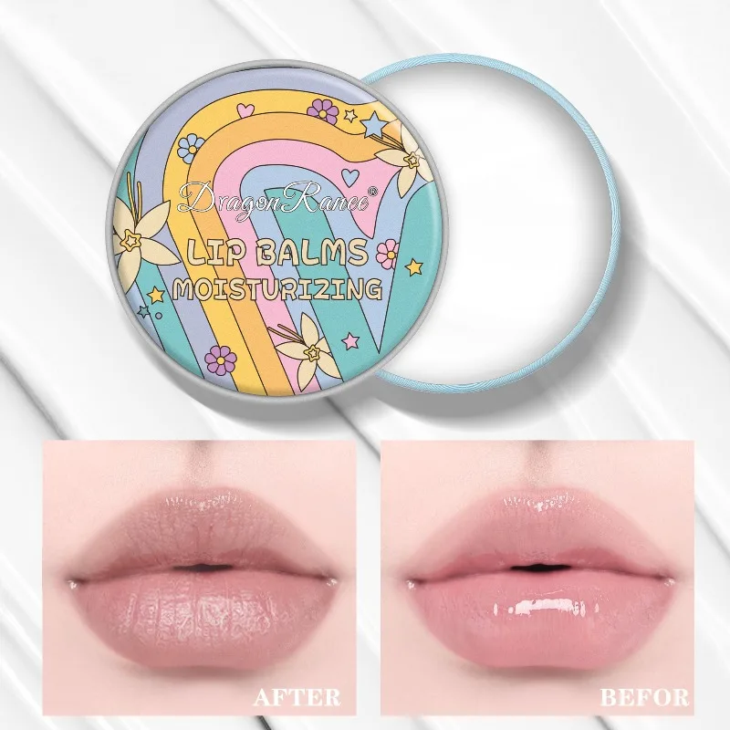 Balsam do ust nawilżający w puszce z naturalnym różowym kolorem, stały błyszczyk do ust dla kobiet i dziewcząt, do pielęgnacji suchej skóry ust na co dzień, uroczy, kieszonkowy rozmiar.