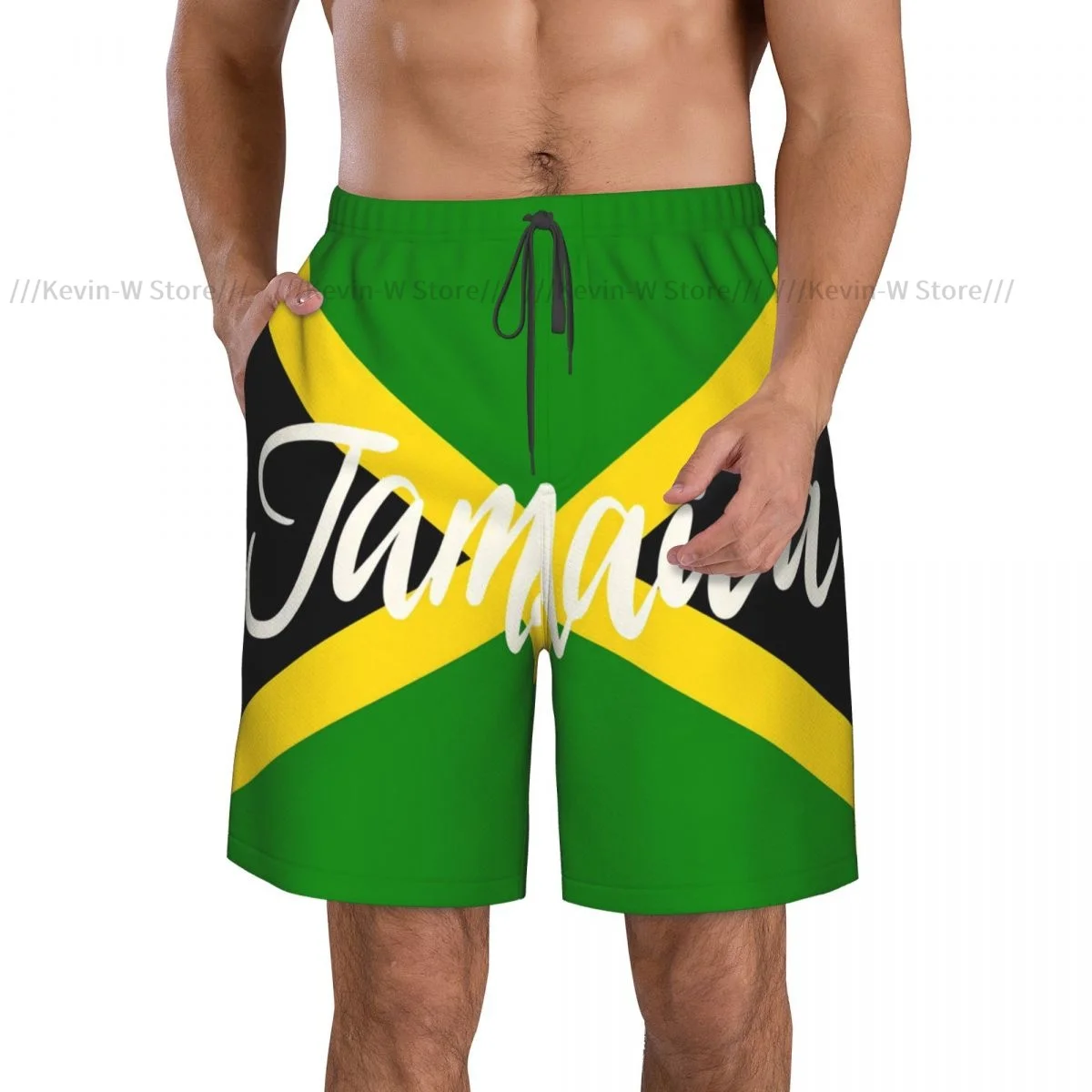 Mens Quick-drying Beachwear Jamaica Swimsuit Men 2024 Bathing Suit Summer Men's Swimwear