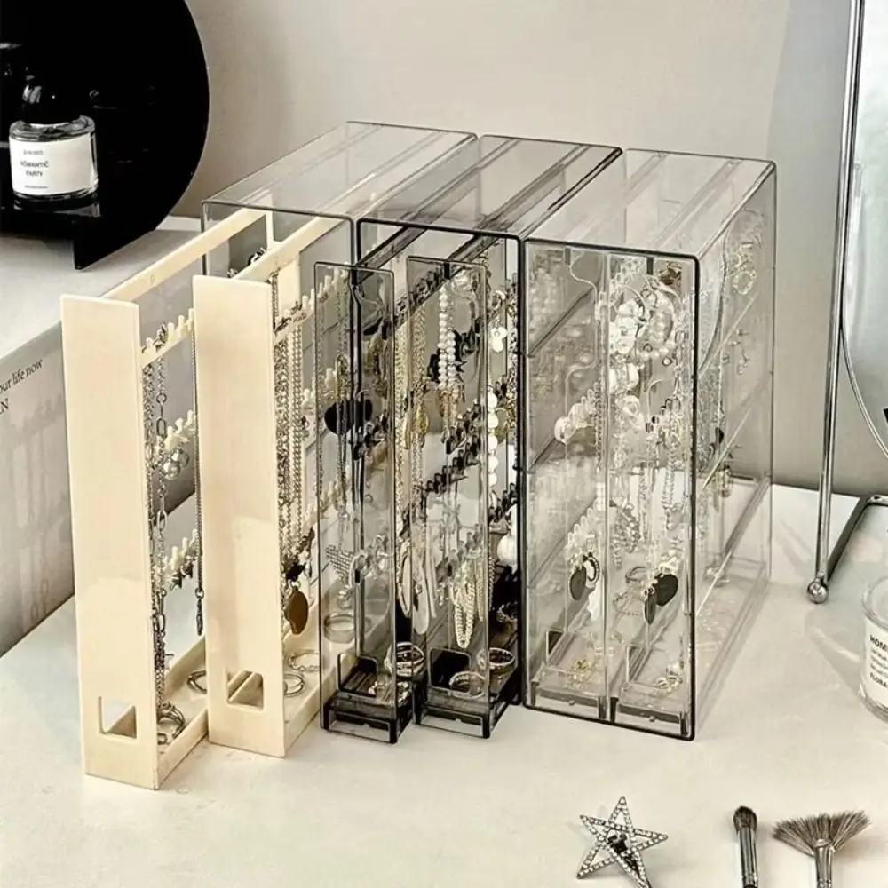 

Новая прозрачная шкатулка для драгоценностей большой емкости, пылезащитный браслет, подвеска, подставка, съемная подставка для колец