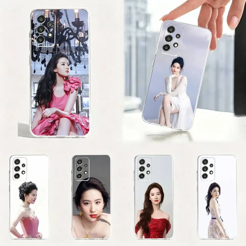 Liu Yifei-Star-Modern beauty  Phone Case For Samsung S25,S24,S21,S22,S23,S30,Ultra,S20,Plus, transparent  soft case