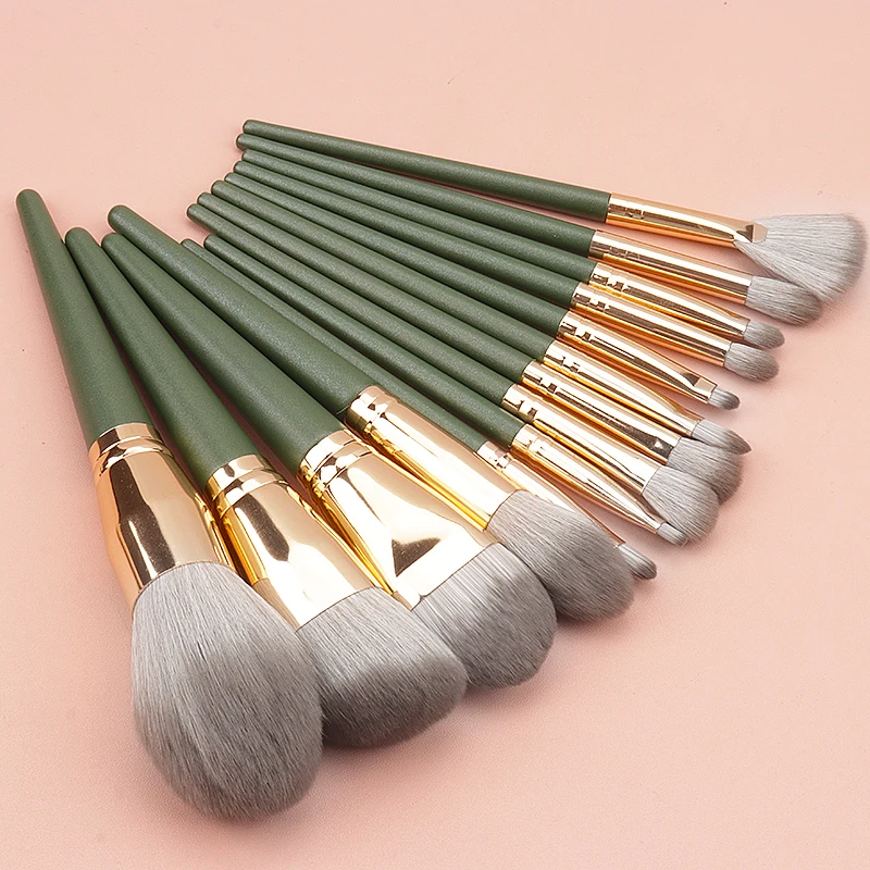 Soft Fluffy Makeup Brushes Set, Pó Cosmético, Sombra de Olho, Fundação Blush, Mistura, Beleza, Ferramentas de Maquiagem Feminina, 14 Pcs