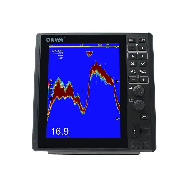 ONWA KFish-12 12 Inch LCD Digital Fish Finder Sonar 1kW 2kW Transducer Marine Fishing Boat Equipment Sea Water Detection