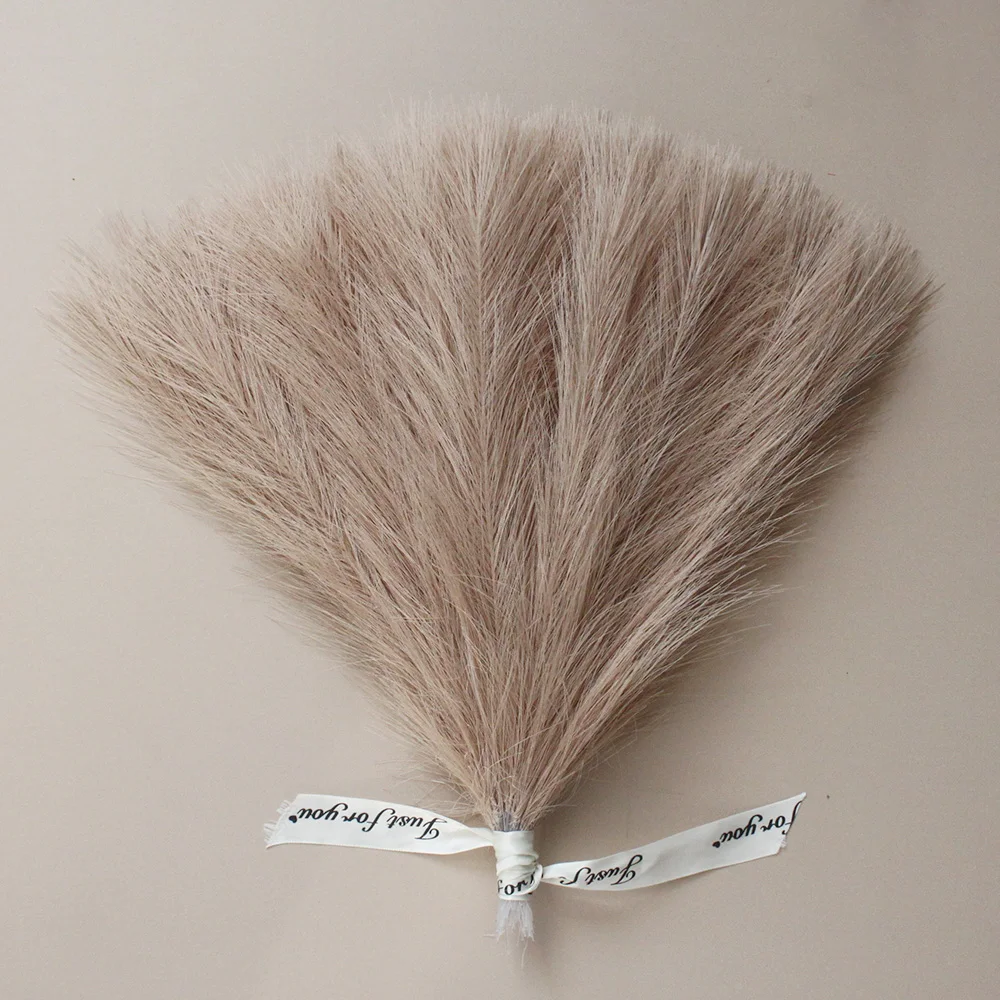10/30/50pcs Artificial Fluffy Pampas Grass Bouquet Boho Fake Plant Flowers for DIY Room Home New Year Wedding Party Decor Flower - view 6