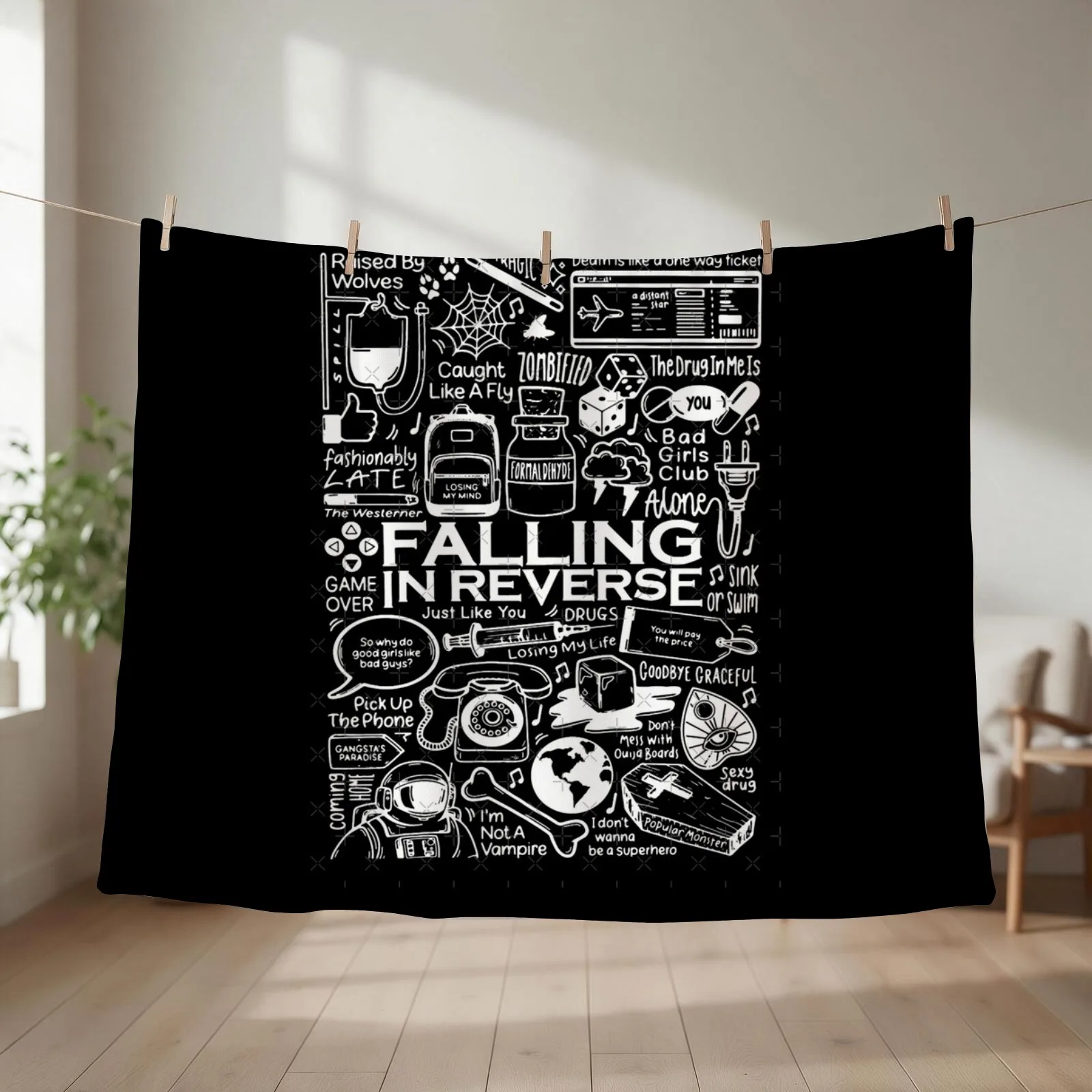 Falling in Reverse Classic Throw Blanket manga For Sofa Thin Decorative Beds Luxury Brand Blankets
