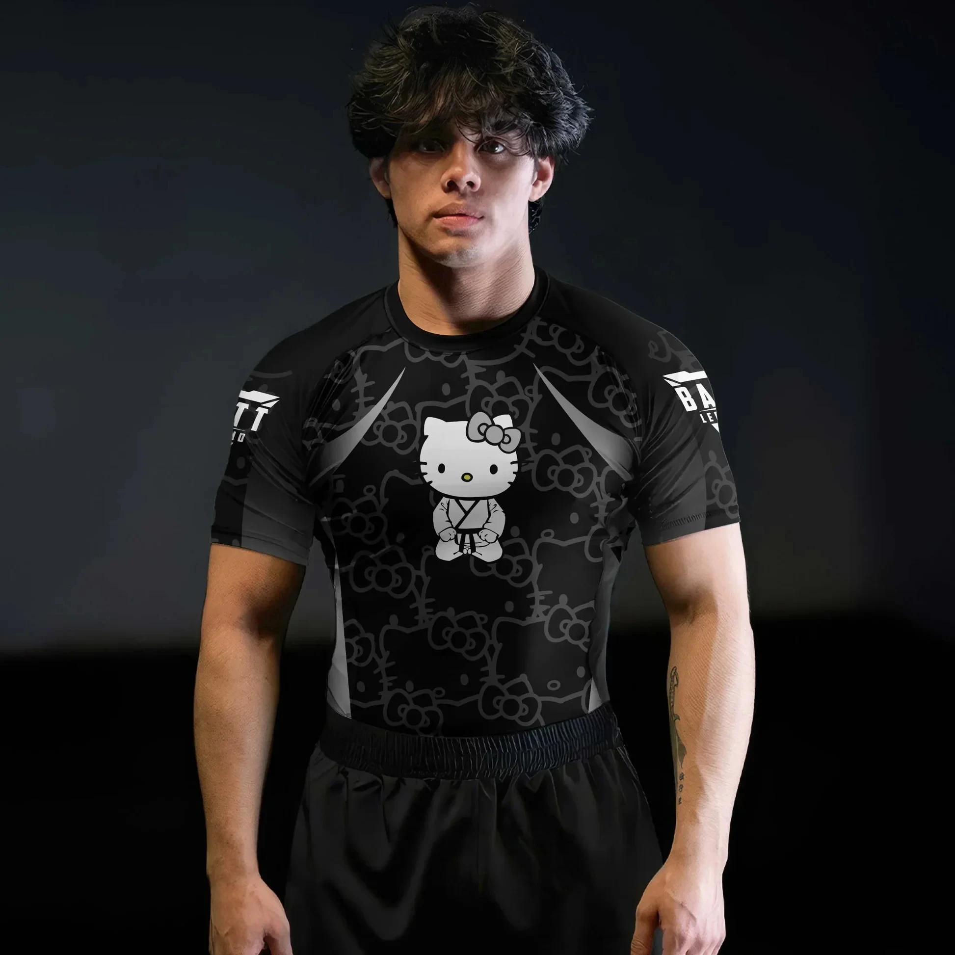 Camiseta Unisex de Moda 2026, Superventas, con Estampado 3D de Hello Kitty, Traje de Jujutsu para Hombre, Adecuado para Uso Diario y Entrenamiento de Combate