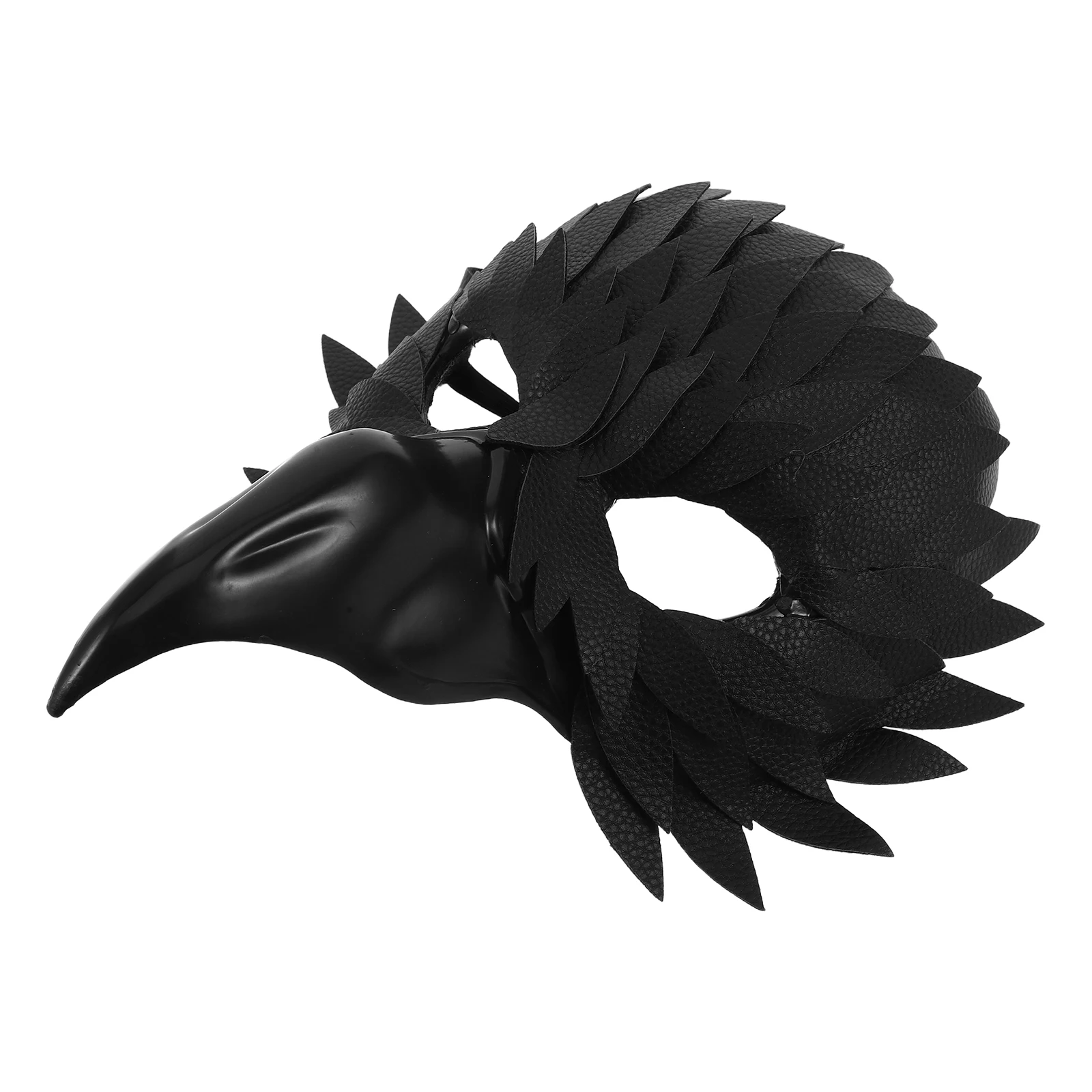 

Elegant Half Face Owl Mask with Plumes - Fine Craftsmanship Animal Masquerade for Adults - Halloween Carnival Party Cosplay