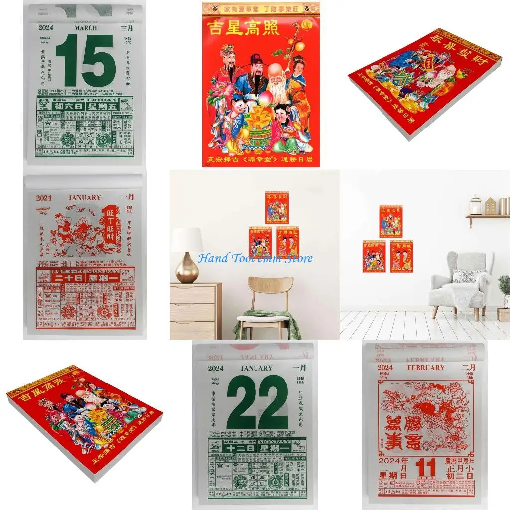 

H37F 2024 Desktop Calendar Daily Home Decor Wall Calendar Tear Off Desk Calendar