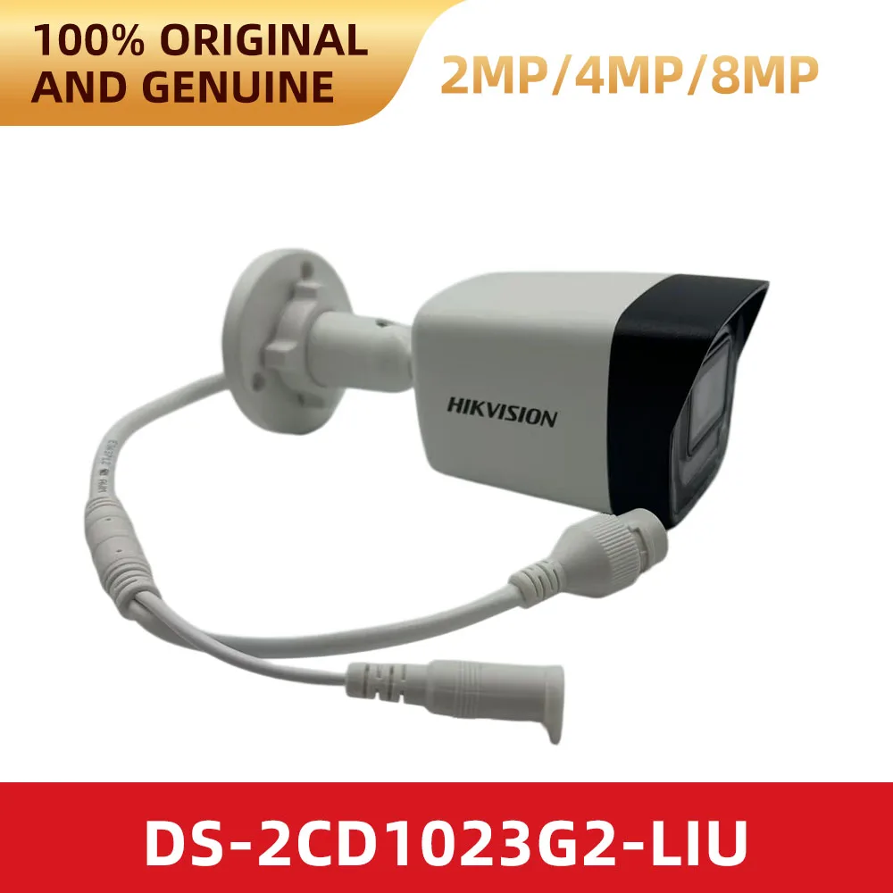 Hikvision Original DS-2CD1023G2-LIU DS-2CD1043G2-LIU DS-2CD1083G2-LIU Smart Hybrid Light Bullet Network Camera Mic 2MP 4MP 8MP
