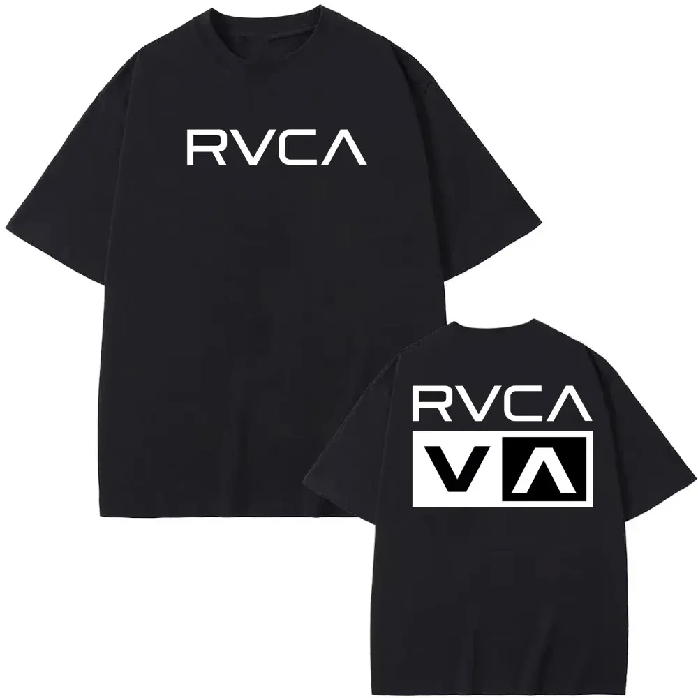 RVCA T Shirt Black Tee Summer - Streetwear Brand Designs ulasan dan harga