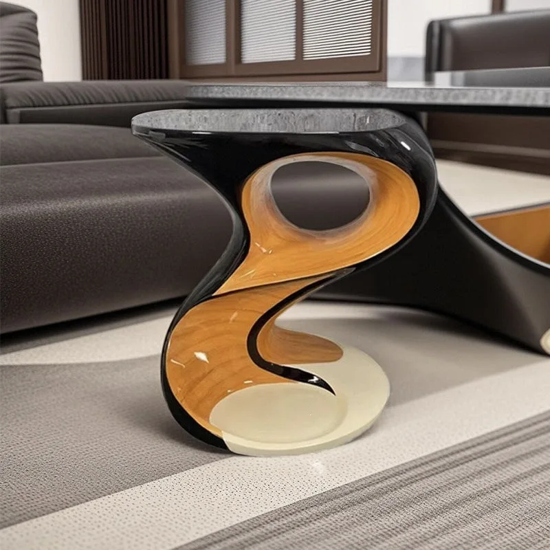Shape with holes, edge, sofa edge, balcony, new modern tea table cloud design, Italian special-shaped minimalist