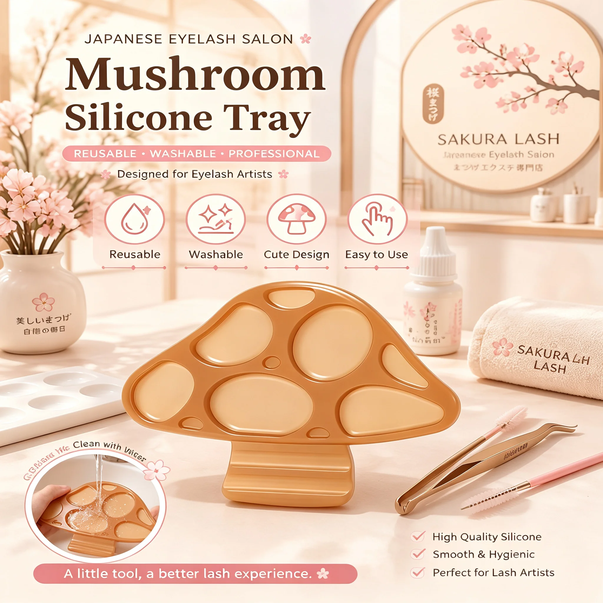 Multi purpose silicone color palette suitable for makeup, eyelashes, and painting, with a cat paw style portable and DIY.