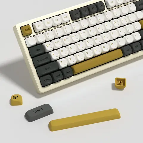 KBDiy Glimmer 한국어 Keycap MAC ISO KOA 프로필 Aula F75 mad 60he 게임용 기계식 키보드 키 캡 세트 용 레트로 PBT 키 캡 aula 독거미 키보드 F87 F108 F99 Pro ACE60 ACE68 레이니75 ak74 gx87 crush80 mad 60he raven68 레이븐68 프리플로우 키보드 한글 포인트 키캡