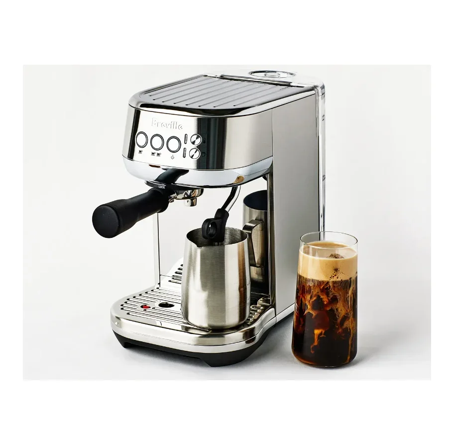 2024 New 4-in-1 Espresso Coffee Maker with Grinder - 2L Water Tank & Knob Control, Stainless Steel Professional Machine