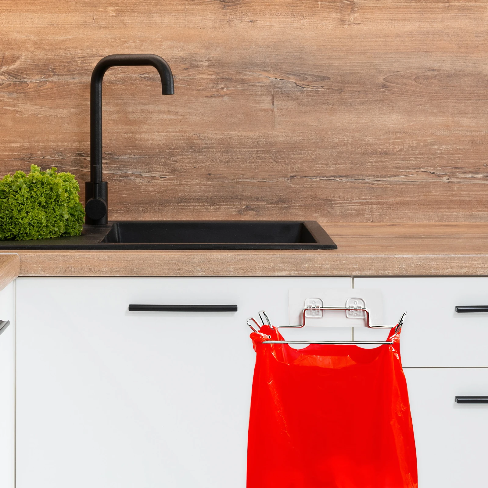 

2Pcs Portable Garbage Bag Holder Stainless Steel Trash Storage Bag Holder for Home Kitchen Cabinet Wall Hanging Cupboard Use