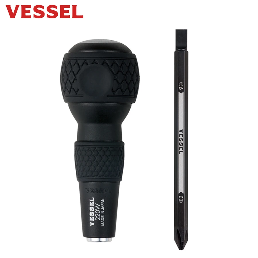 Vessel-ball Grip Screwdriver Conjunto com Bits de Substituição Chave de Fenda Intercambiável para Phillips e Parafusos Ranhuradas 220w62