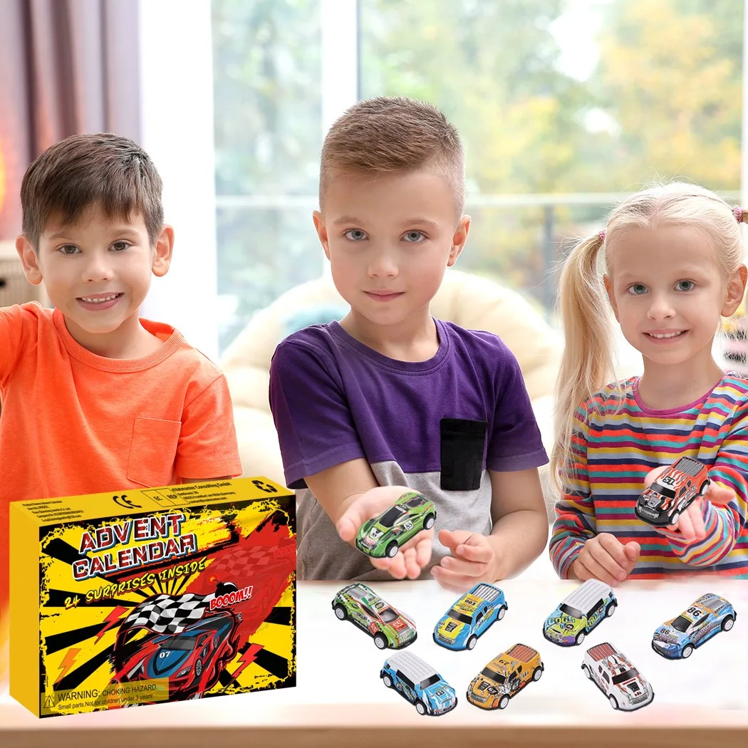Calendario de Adviento de Navidad de 4 estilos, caja ciega de regalo, pulsera de juguete para coches, adorno para niñas, bolsa de regalo, caja de calendario de cuenta regresiva de Navidad