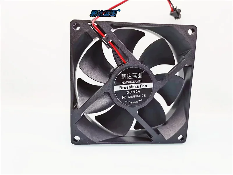 Ventilador de refrigeração dobro do rolamento de esferas, rotação alta, chassi, 9025, 9225, 9,2 cm9 cm, 5000 rpm, 12V, 0.67A