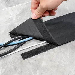 1pc Floor Wire Buried Cable Groove Velcro Outdoor Wiring Cable Storage And Organizing Harness Carpet Wire Protection Sleeve