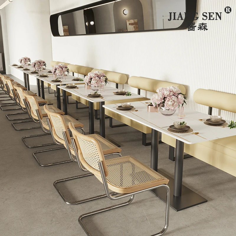 Milk tea shop coffee shop dessert restaurant card seat sofa table and chair combination