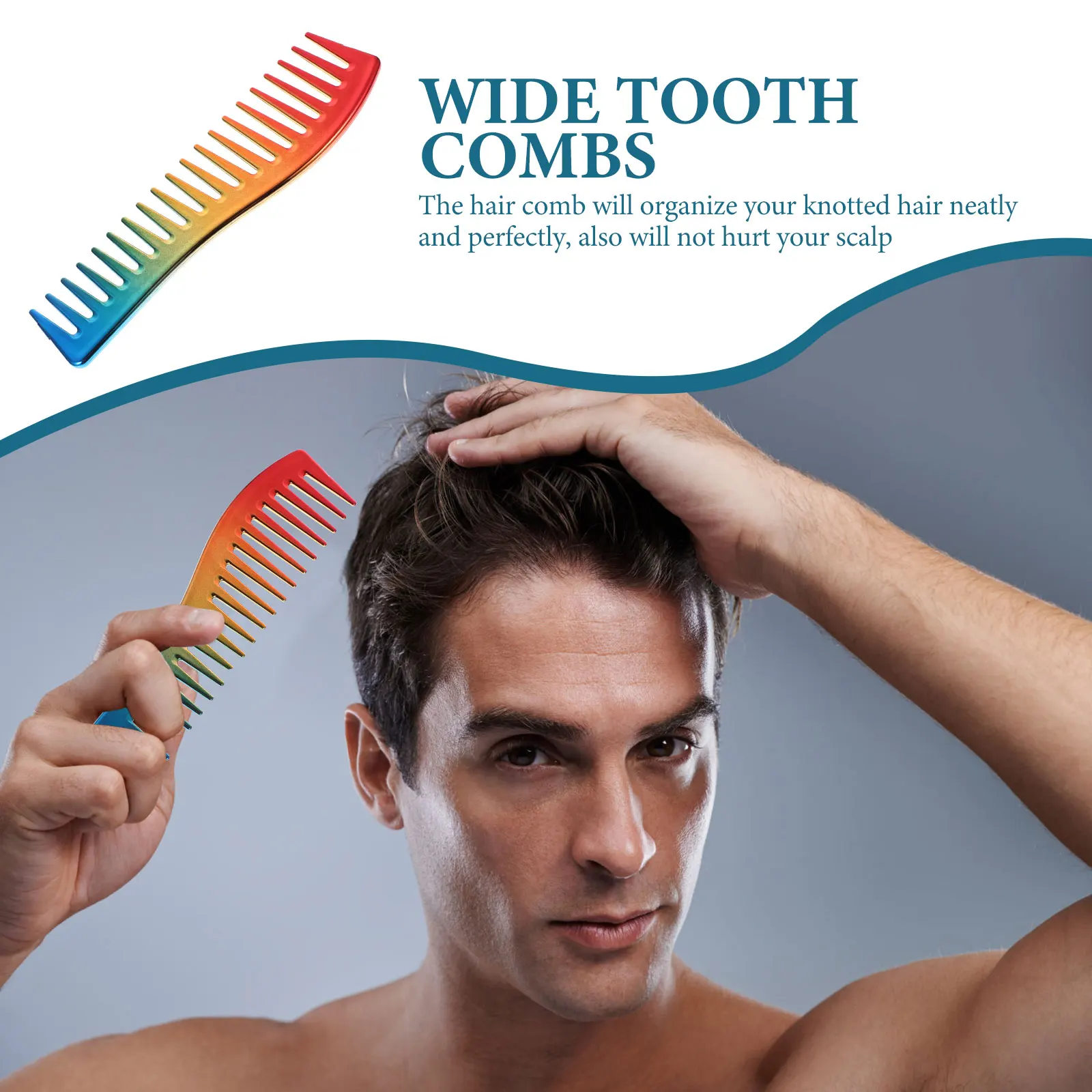 

Electroplated Pink Hair Comb Wide Tooth Salon Supplies Premium ABS Material Safe Styling For Men Women Wet Dry Hair