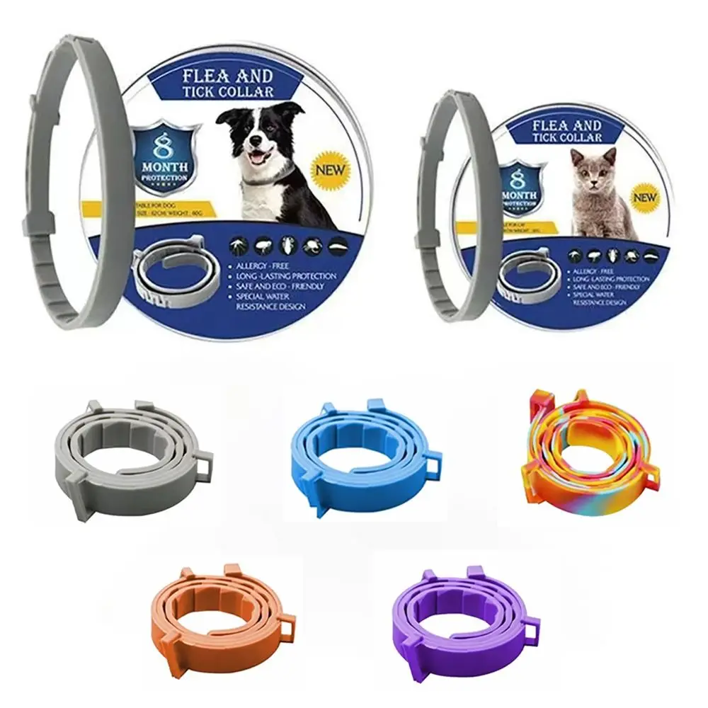 NEW Retractable Pet Flea and Tick Collar 8 Month Protection Anti-mosquitoes Cat Collar Adjustable Silicone Dog