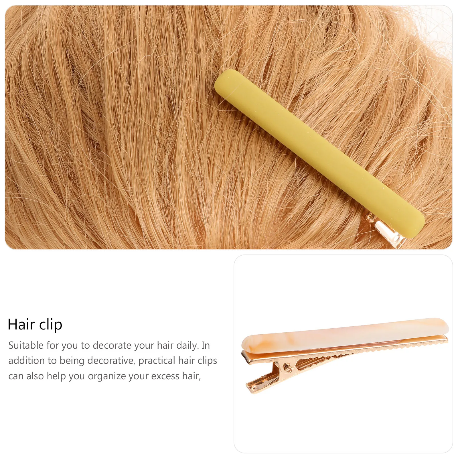 

6Pcs Alloy Duckbill Clip Simple Hair Clips for Bangs Hairpin Side Clip Hair Accessories Daily Decor