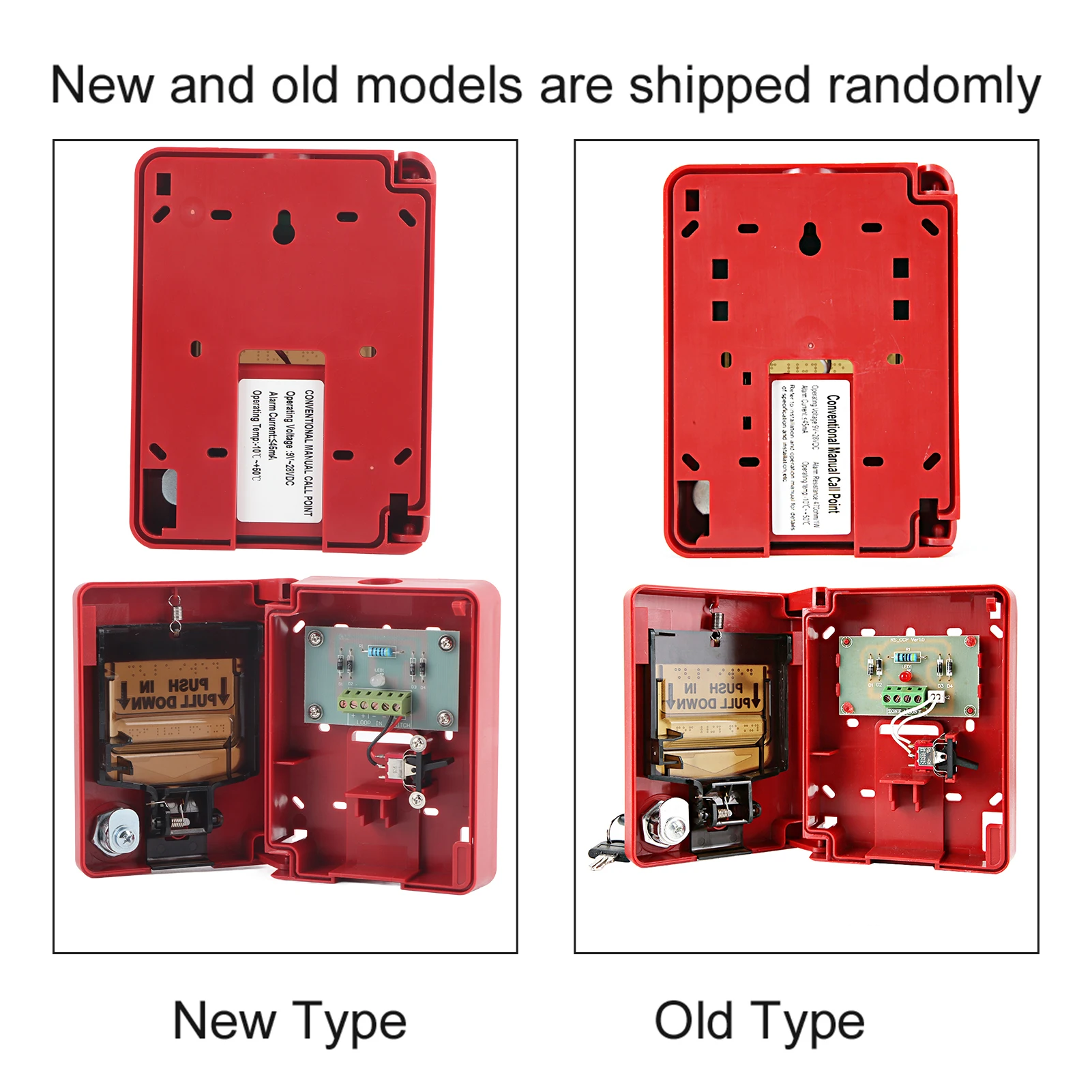 9-28VDC Manual Multiple Wire System Safety  Pull Station Alarm Button Call Point Safety Manual Call Point  Alarm Button