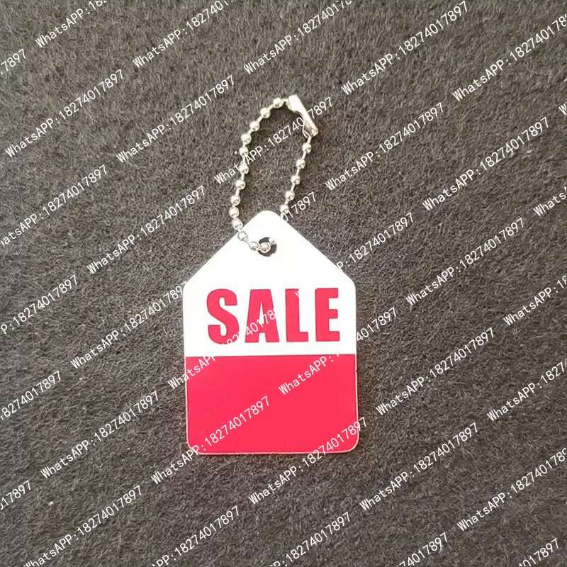 100pcs Red Sale Sign For Shoes Bags Clothes Retailing Store Merchandise Promotion Plastic Card Price Tag Shelf Talker Label