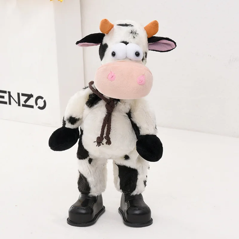 Funny shaking head animal plush toys, deer, dogs, cows singing and dancing, dolls, stuffed plush kids birthday gifts