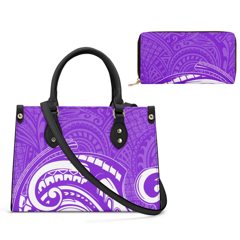 

Combination Women'S Bag, Fashionable Design, Polynesian Handbag, Large-Capacity Travel, Interesting Leather Wallet Customization