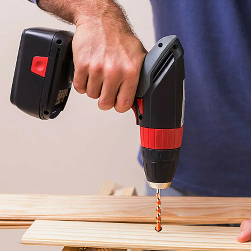 

7Pcs Alloy Triangle Spiral Drill Bits Set Durable Practical Long Service DIY Projects Alloy Triangle Spiral Drill