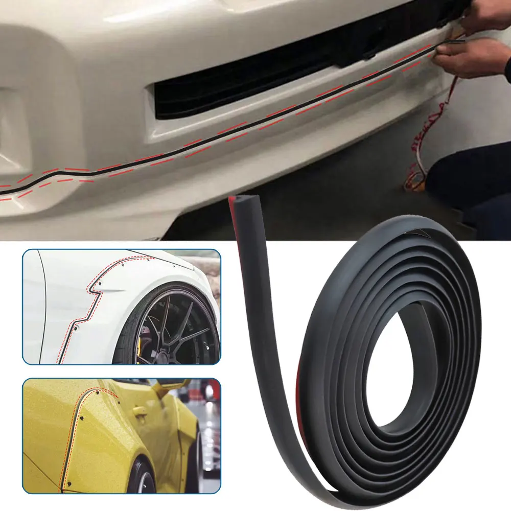 2meter Black Universal Automotive Gap Filling Slanted T-Bead Sealant Rubber Sealing Strip Car Accessories Waterproof Auto Parts