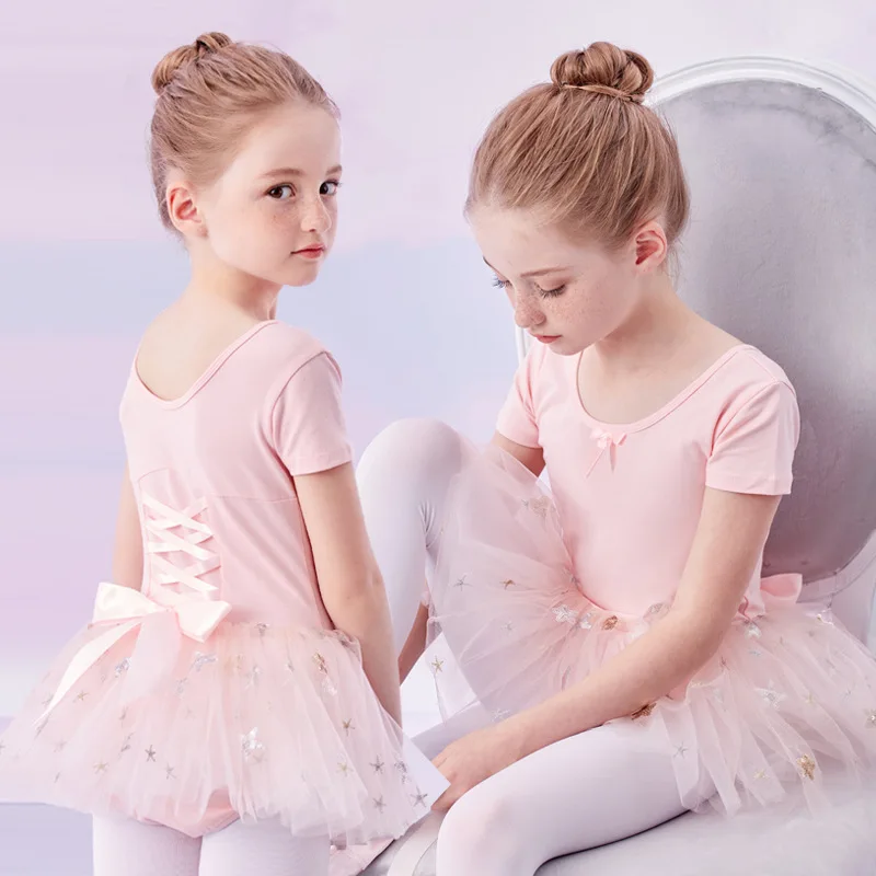 Ushine Dance Leotard Kids Tutu Rokken Gymnastiek Ballet Maillots Korte Jurken Kostuums Voor Ballerina