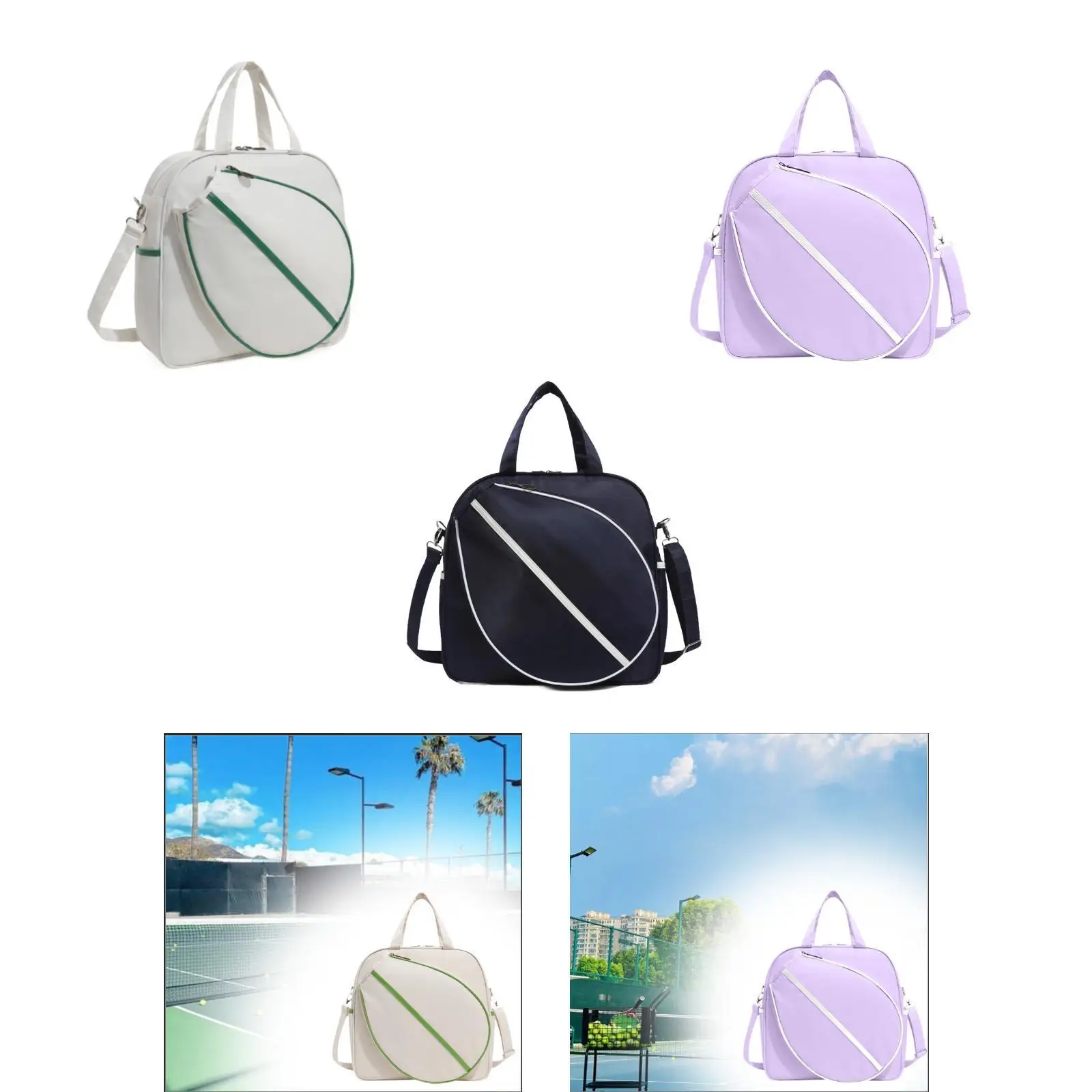 

Tennis Tote Bag Sports Bag Crossbody Bag Racquet Bag Portable for Women Men with Removable Adjustable Strap Tennis Racket Bag