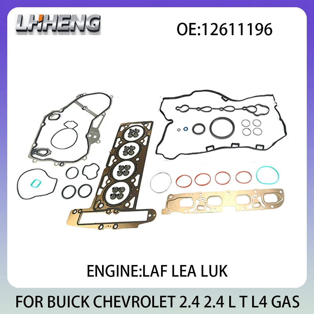 

Engine Full Overhaul Gasket Kit Rebuild Set For BUICK CHEVROLET IMPALA 12611196 12635642 2.4L 2.4 L T L4 GAS LAF LEA LUK 09-17