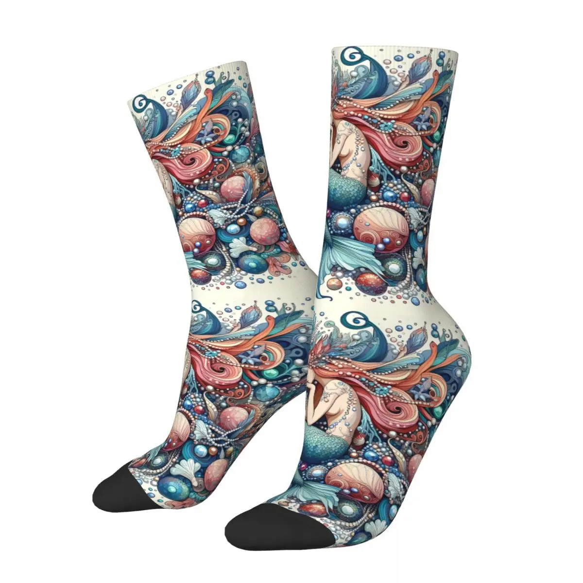 Mermaid Sock Printed Man Polyester