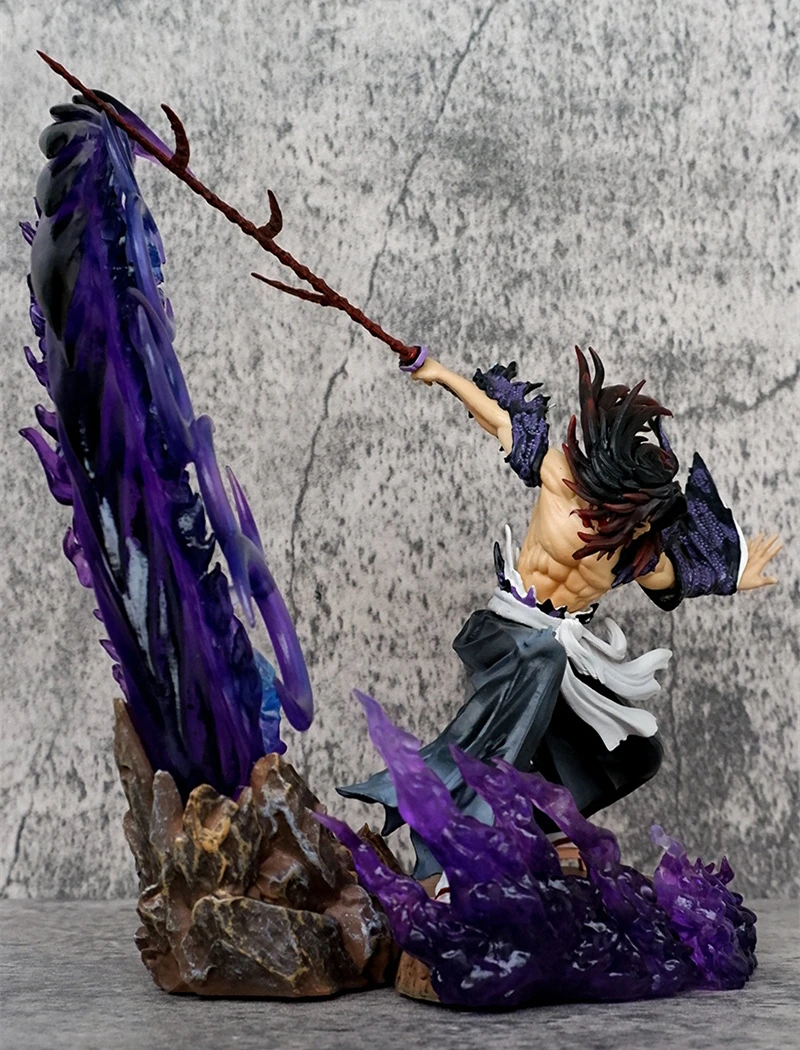 22 سنتيمتر أنيمي شيطان القاتل Tsugikuni Yoriichi Kokushibo GK PVC عمل الشكل معركة تمثال تحصيل نموذج الاطفال اللعب دمية الهدايا