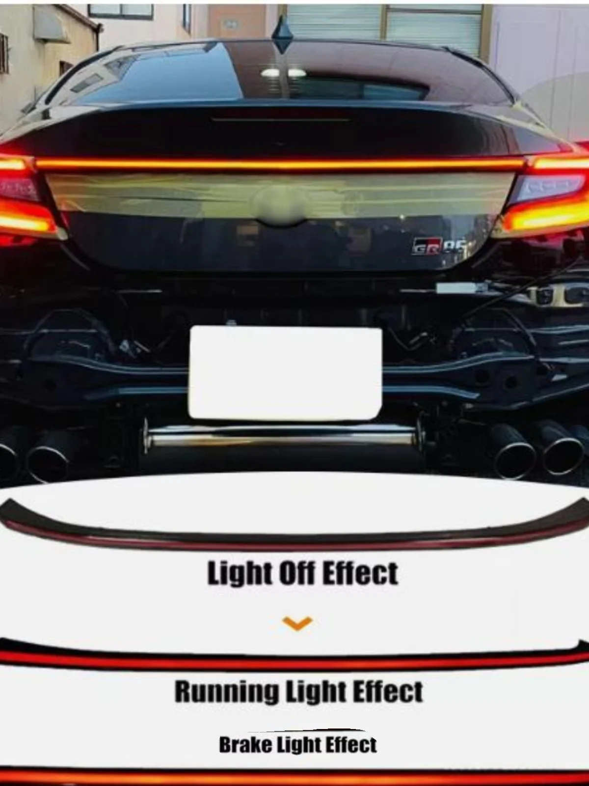 

For Subaru BRZ GR86 2022-2025 Brake Dynamic Spoiler Lamp Trunk Brake Tail Light Rear wing spoiler and wings