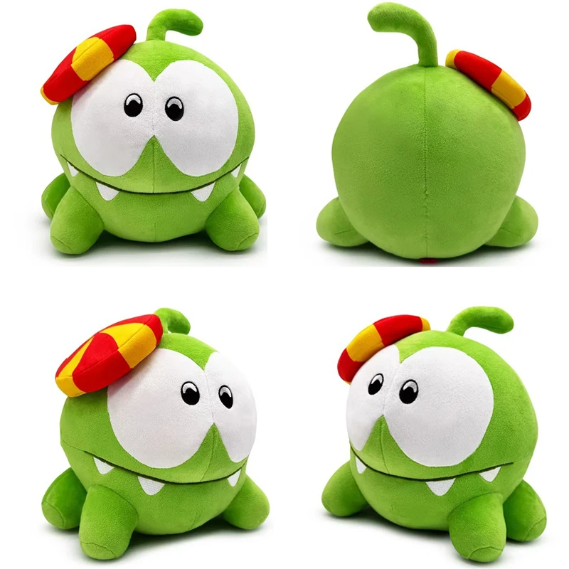 

25cm Om Nom Plush Toy Green Cute Stuffed Animal Soft Hugging Pillow for Children
