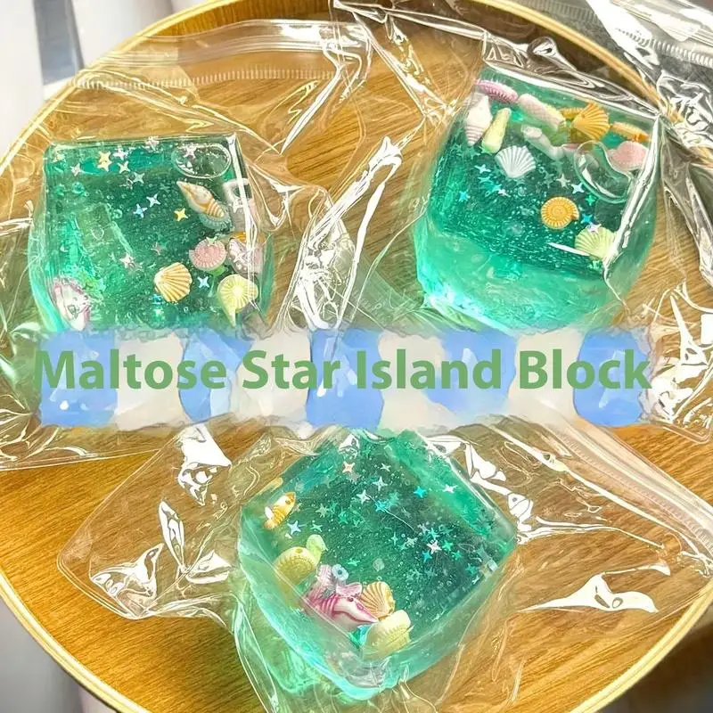 Stress-Reliever Fidget Toy by Taba, Squishy Ocean Cube Ball, Slow Rising Sensory Toy for Kids and Adults, 1 Piece