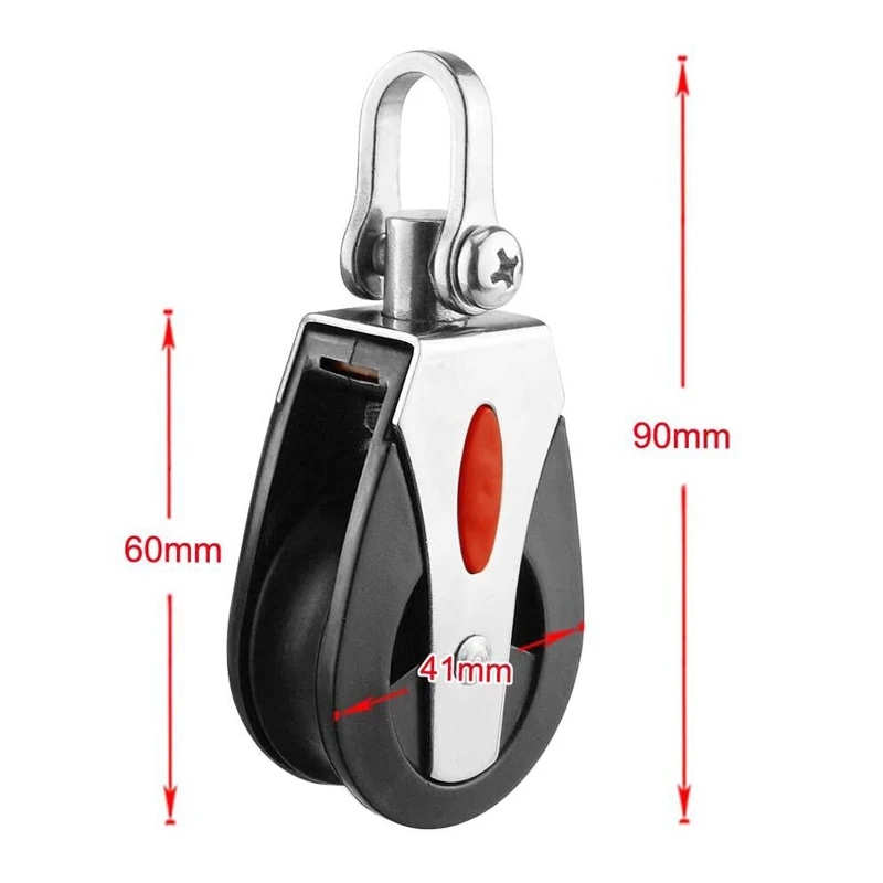 STLF Single Pulley Rope Clamp Rotating Bearing Pulley Ship Sailboat Pilates Equipment Special Accessories