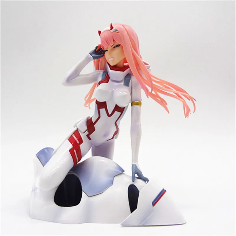 16 см аниме Zero Two kawaii положение на коленях фигурку ПВХ модель игрушки кукла статуя декор стола коллекционные подарки