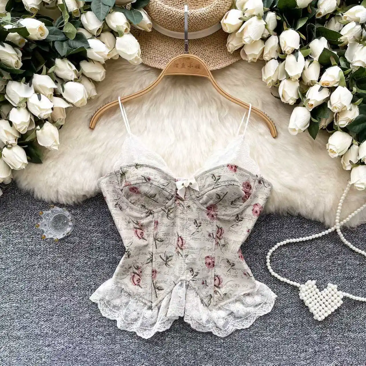 

Жаккардовый кружевной ремень в стиле ретро, сексуальное нижнее белье для коррекции фигуры, пикантная девушка, тонкий плечевой ремень, утягивающая майка