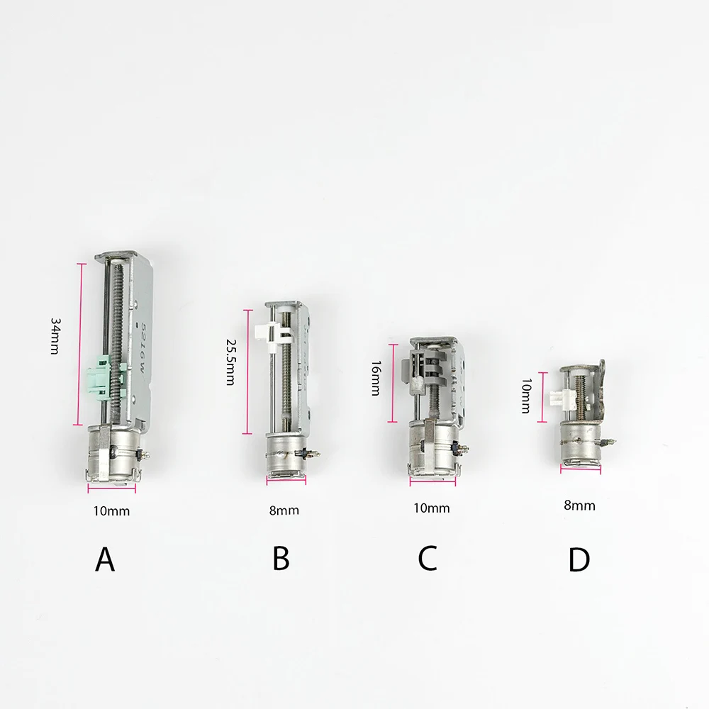 1PC 10mm/16mm/25.5mm/34mm Stroke 2-Phase 4-Wire Mini Electric Precision Screw Slide Stepper Stepping Motor