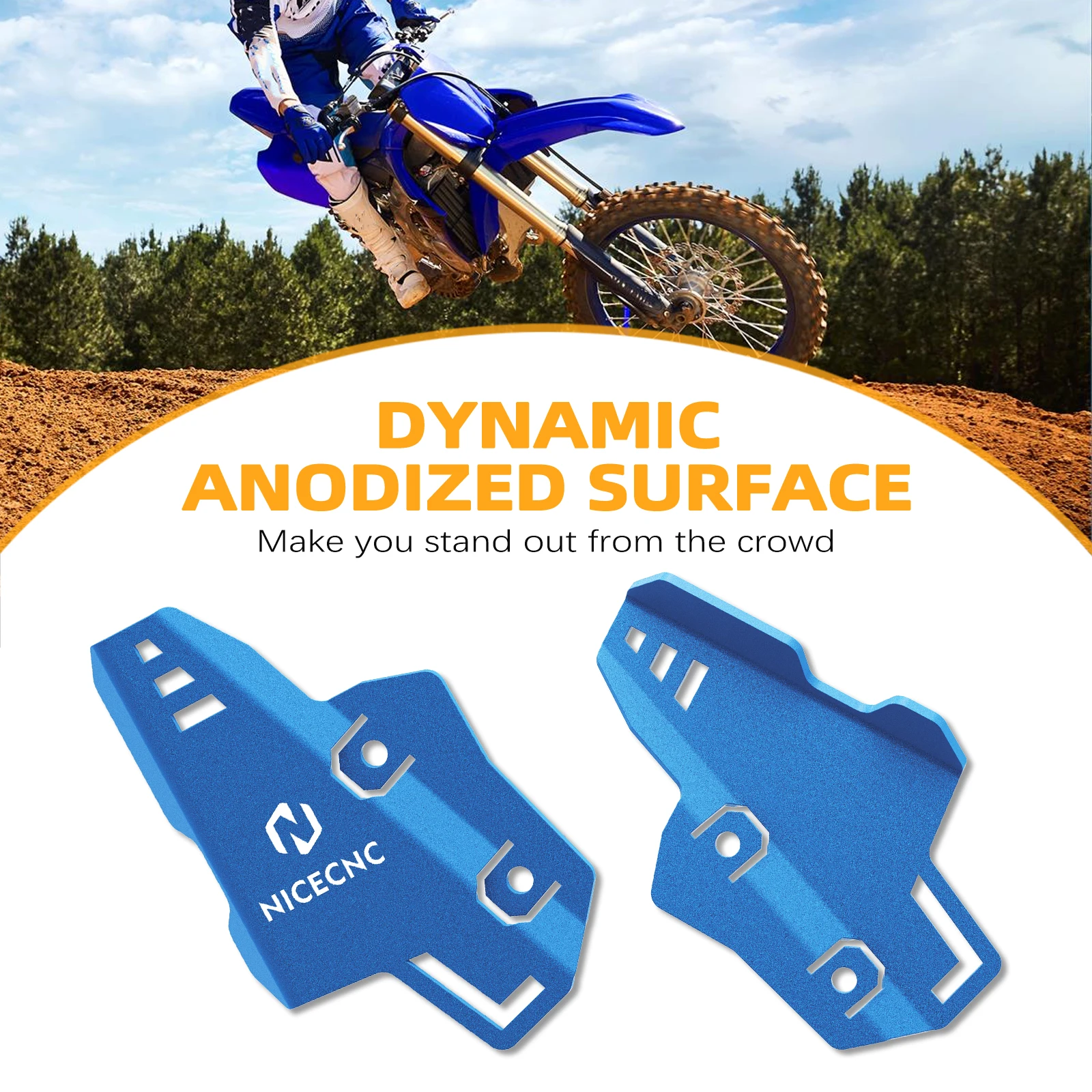 NiceCNC Rear Brake Master Cylinder Guard Cover For Yamaha YZ250 YZ 250 1999-2024 YZ125 YZ125X YZ250X YZ250F YZ450F WR250F WR450F